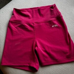 Hot pink biker shorts